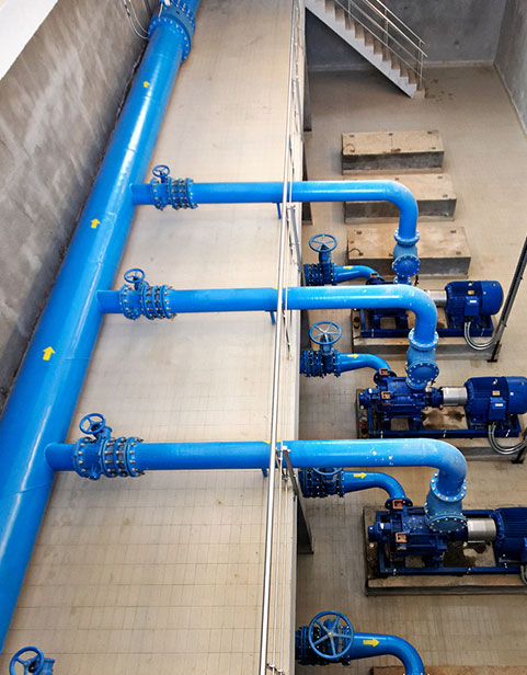 >Public or industrial pipeline 
        water delivery and drainage